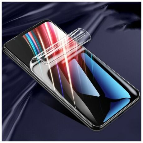 Гидрогелевая пленка для Samsung Galaxy S7 / Самсунг Галакси S7 на весь экран с вырезом под камеру / Защитная противоударная пленка