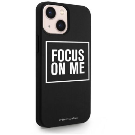 Черный силиконовый чехол MustHaveCase для iPhone 13 Mini Focus on me для Айфон 13 Мини Противоударный