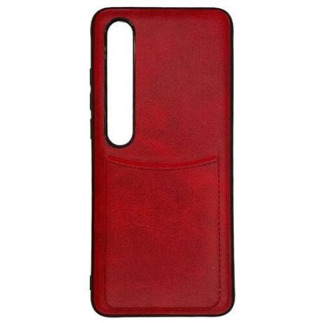 Чехол ILEVEL с кармашком для Xiaomi Mi 10 красный