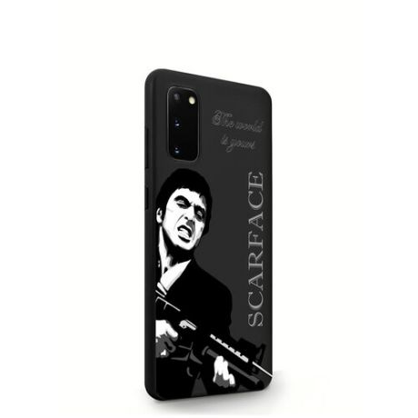 Черный силиконовый чехол MustHaveCase для Samsung Galaxy S20 Scarface Tony Montana/ Лицо со шрамом для Самсунг Галакси С20 Противоударный