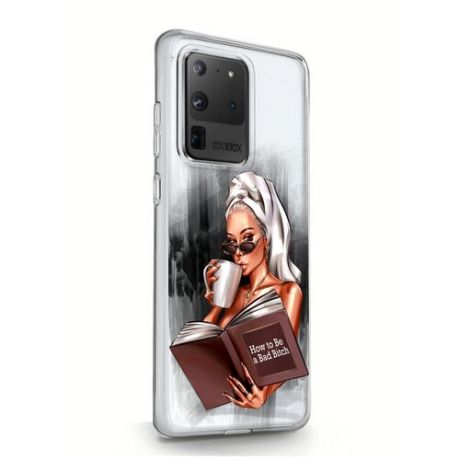 Прозрачный силиконовый чехол MustHaveCase для Samsung Galaxy S20 Ultra How to be a bad Bitch для Самсунг Галакси С20 Ультра Противоударный