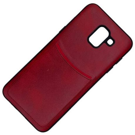 Чехол ILEVEL с кармашком для Samsung J6 (2018) красный
