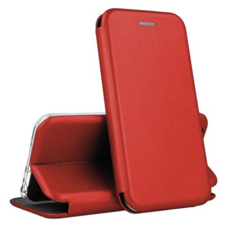 Чехол книжка для Samsung galaxy A71 красный, с магнитным замком и отделением для карт / Самсунг А71