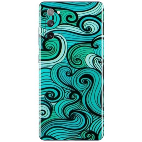 Чехол-наклейка виниловый SKINZ для Galaxy S20 FE GREEN WAVE PATTERN