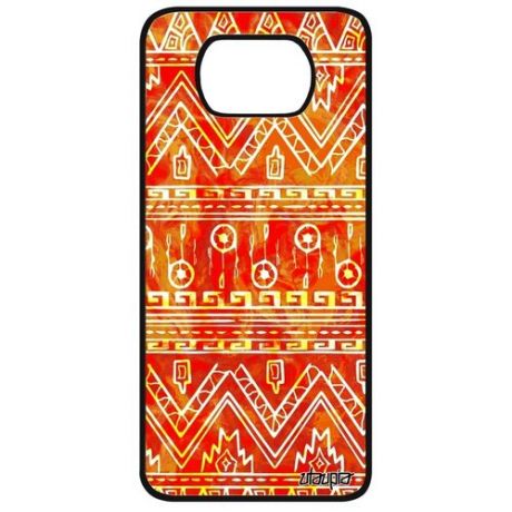 Защитный чехол для смартфона // Xiaomi Poco X3 // "Ацтекские мотивы" Трайбл Геометрический, Utaupia, фиолетовый