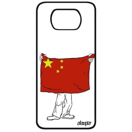 Чехол для смартфона // Xiaomi Poco X3 Pro // "Флаг Монако с руками" Стиль Государственный, Utaupia, белый
