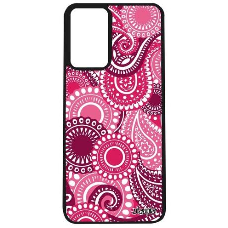 Защитный чехол на телефон // Samsung Galaxy A32 // "Кружевной узор" Радужный Цветы, Utaupia, серый