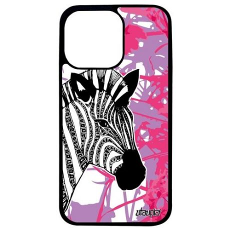 Защитный чехол на смартфон // iPhone 13 Pro // "Зебра" Африка Лошадь, Utaupia, цветной