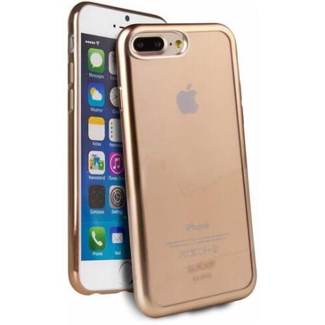 Чехол-накладка для iPhone 7 Plus/8 Plus Uniq Glacier Frost, прозрачный/золотистый (IP7PHYB-GLCFGLD)