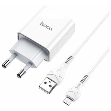Зарядное устройство Hoco C81A USB + Cable MicroUSB White 6931474727954