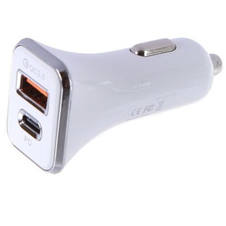 Автомобильное зарядное устройство USB MEDIAGADGET CPS-2QCUC White