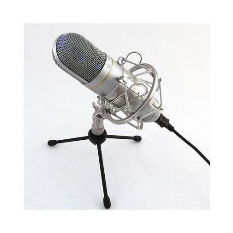 USB микрофон Recording Tools MCU-01 (никель) + стойка и амортизатор