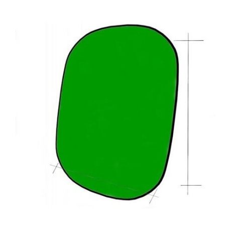 Фон хромакей складной высота 3 м. / ширина 4 м. односторонний GOZHY - SPECIAL 360 (зелёный)