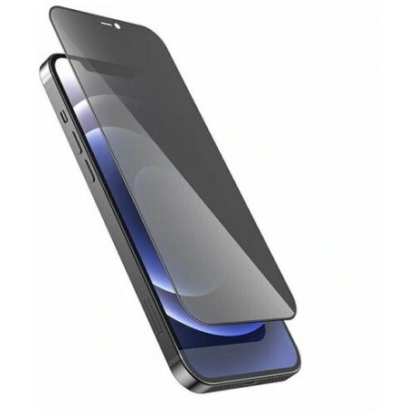 Защитное стекло антишпион для Apple iPhone 12 Pro Max / дляАйфон 12 про макс / 9D на весь экран