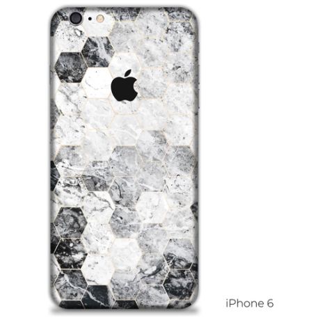 Чехол-наклейка виниловый SKINZ для iPhone 6 мрамор BLACK