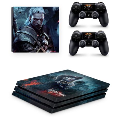 Набор наклеек Ведьмак Геральт (Witcher) для приставки Sony Playstation 4 PRO