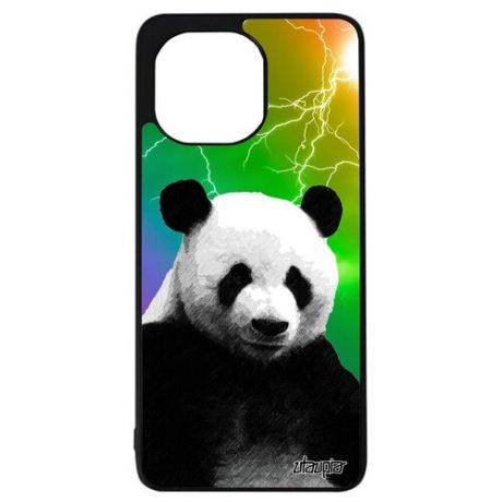 Противоударный чехол на смартфон // Xiaomi Mi 11 Lite // "Большая панда" Дизайн Малыш, Utaupia, серый