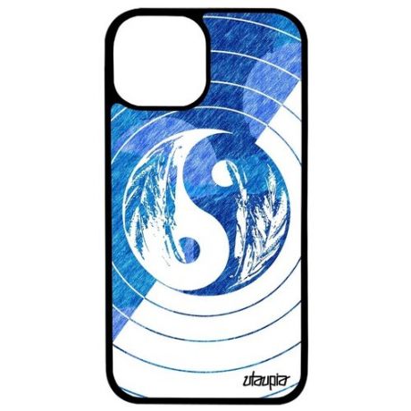 Красивый чехол на // Apple iPhone 13 // "Инь и Ян" Буддизм Символ, Utaupia, фиолетовый
