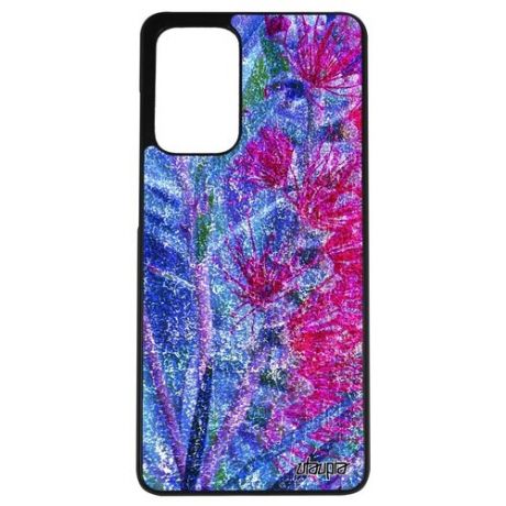 Защитный чехол на смартфон // Galaxy A72 // "Экзотик" Цветок Фон, Utaupia, цветной