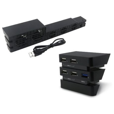 Набор аксессуаров DOBE: Система охлаждения Cooling Fan + Разветвитель USB HUB для PS4 Pro (TP4-894) (PlayStation 4)