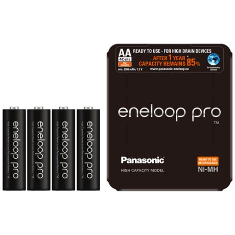 Аккумулятор AA - Panasonic Eneloop Pro 2450 mAh 4BP BK-3HCDE/4LE