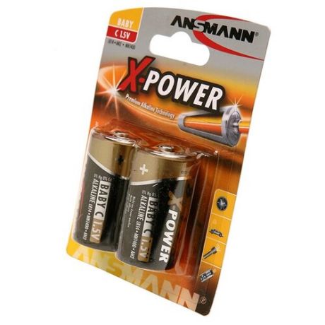 ANSMANN Батарейка ANSMANN Alkaline X-Power C BL2, 2шт (5015623)