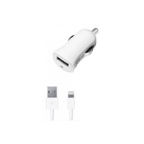 Автомобильное зарядное устройство Deppa 11250 5Вт, MFI для Apple с разъемом Lightning (8-pin), Белый