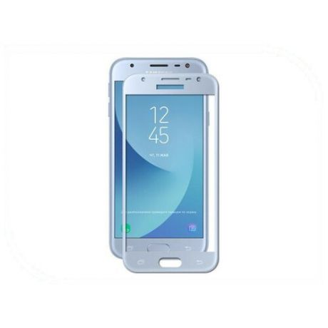 Защитное стекло 5D SG для Samsung Galaxy J3 2017 голубое