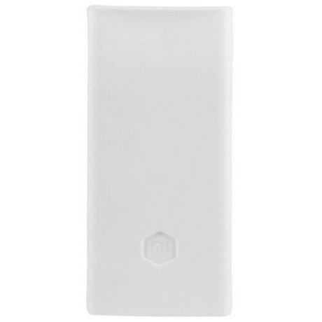 Силиконовый чехол для внешнего аккумулятора Xiaomi Mi Power Bank 2C 20000 мА*ч (PLM06ZM), белый