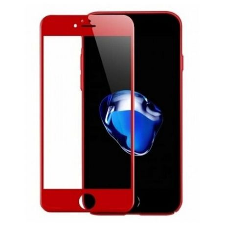 Защитное стекло 3D iPhone 7 красный