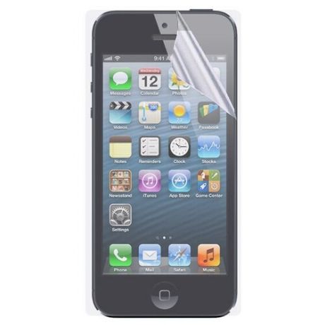 Гидрогелевая защитная пленка на весь экран (2 штуки) для Apple iPhone 5 / Противоударная бронированя пленка для Эпл Айфон 5 с эффектом самовосстановления