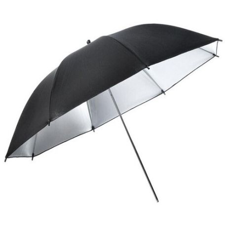 Зонт Presidential accessories с отражателем для вспышки (черный, серебристый), диаметр 110 см, фотозонт для фотосессии