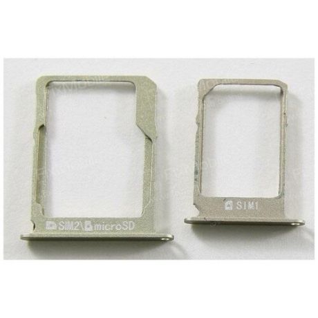 Контейнер SIM+MicroSD для Samsung Galaxy A5 (A500F) (комплект 2 шт)(золото)