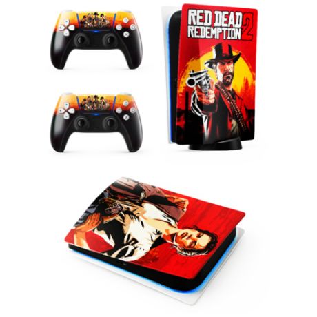 Набор наклеек Ред Дед Редемпшн (Red Dead Redemption) для приставки Sony Playstation 5