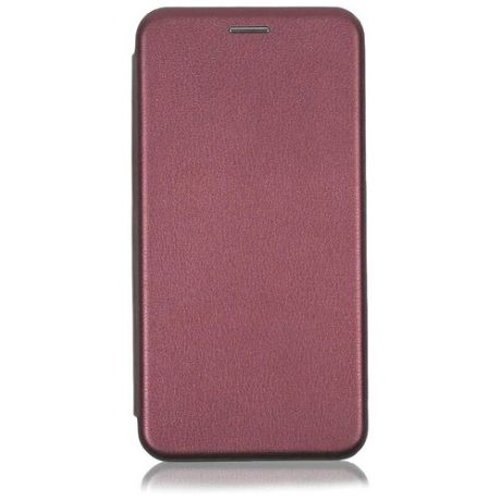 Чехол книжка искусственная кожа бордовый для Samsung Galaxy M51 / самсунг М51 с магнитным замком с подставкой для телефона и кармана для карт или денег