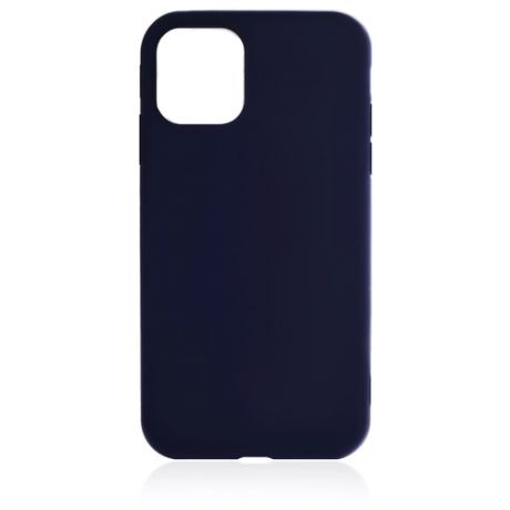 Противоударный силиконовый чехол темно синий для телефона Apple iPhone 13 Pro с доп. защитой для камеры / бортик для защиты камеры / новинка / айфон 13 про