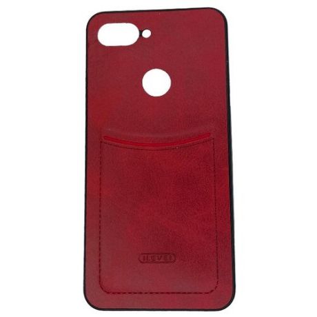 Чехол ILEVEL с кармашком для Xiaomi Mi 8 Lite красный