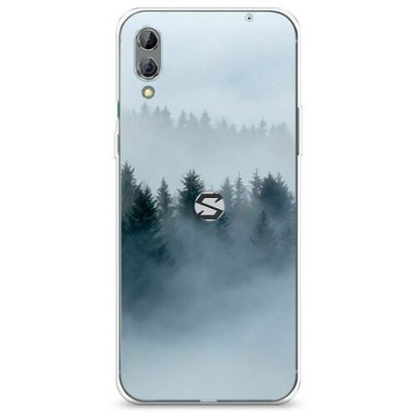 Силиконовый чехол "Туманный лес черно белый" на Xiaomi Black Shark 2 / Сяоми Блэк Шарк 2