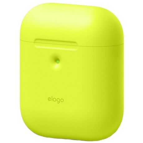 Чехол Elago для AirPods с беспроводной зарядкой Silicone Сase Neon Yellow