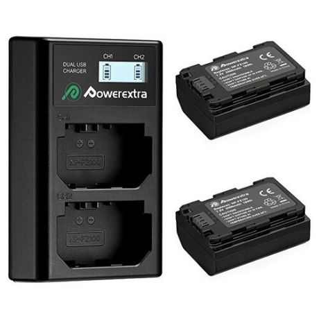 Зарядное устройство Powerextra NP-FZ100 +2 аккумулятора 21275