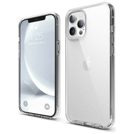 Пластиковый чехол-накладка для iPhone 12 Pro Max Elago HYBRID case (PC/TPU), прозрачный/clear (ES12HB67-TR)