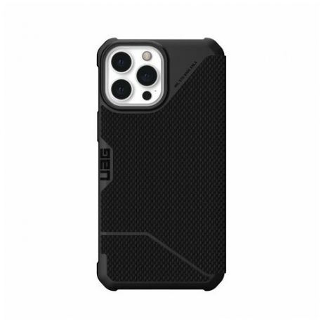 Чехол-книжка UAG Metropolis Folio для iPhone 13 Pro Max черный кевлар (Kevlar Black)