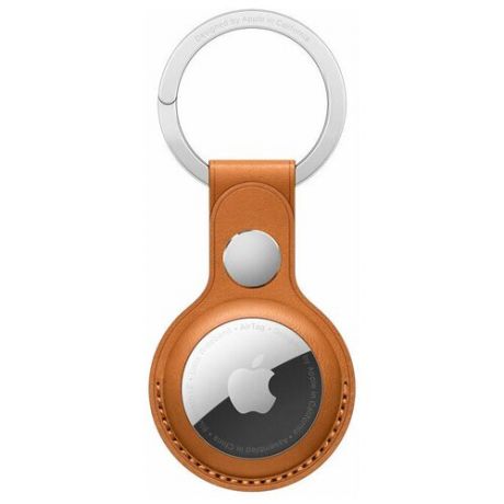 Кожаный брелок для AirTag Apple для AirTag с кольцом для ключей цвета «золотистая охра» MMFA3ZM/A