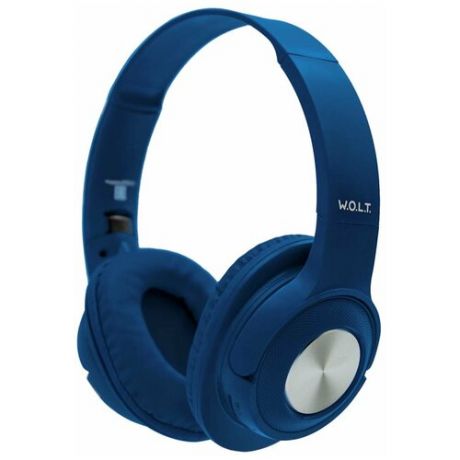 наушники bluetooth накладные W.O.L.T. STN-340 синий