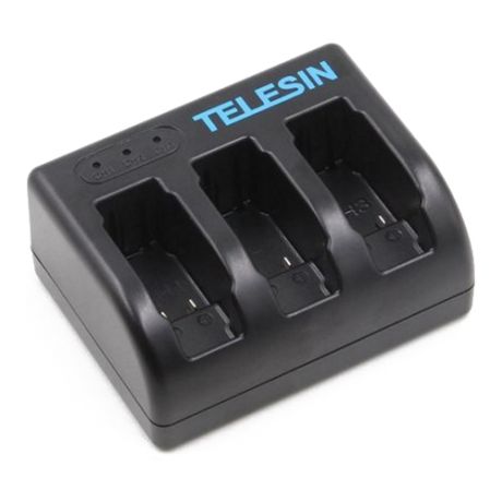 Зарядное устройство Telesin на 3 аккумулятора черный