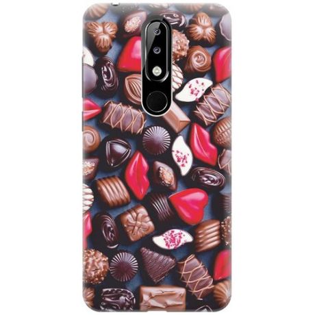 RE:PAЧехол - накладка ArtColor для Nokia 5.1 Plus / X5 (2018) с принтом "Набор шоколада"