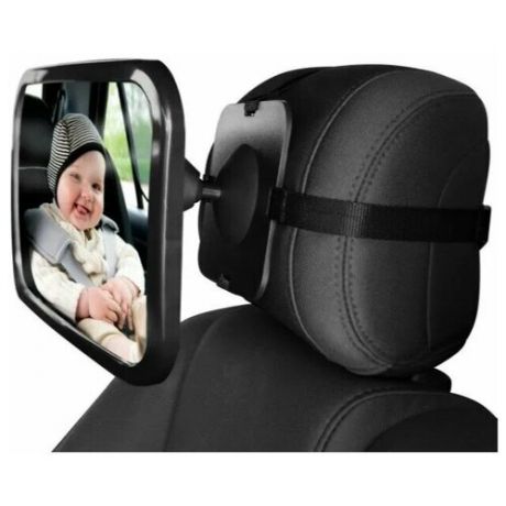 Зеркало - на подголовник - для наблюдения за ребенком - в автомобиль - прямоугольное - Royal Accessories - большое в машину - в автомобиле - для контроля