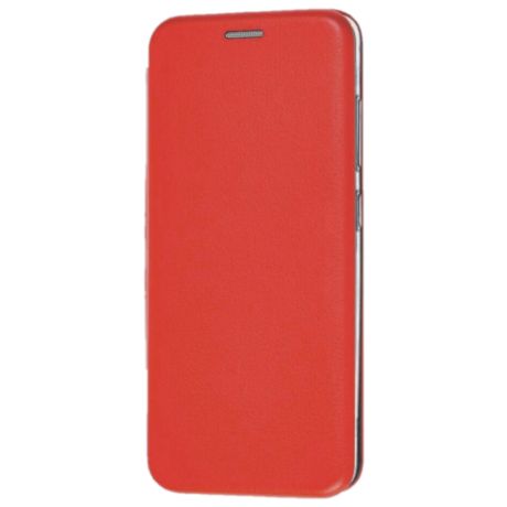 Чехол книжка искусственная кожа для Samsung Galaxy A52 красный цвет с магнитным замком самсунг А52 с подставкой для телефона и кармана для карт или денег