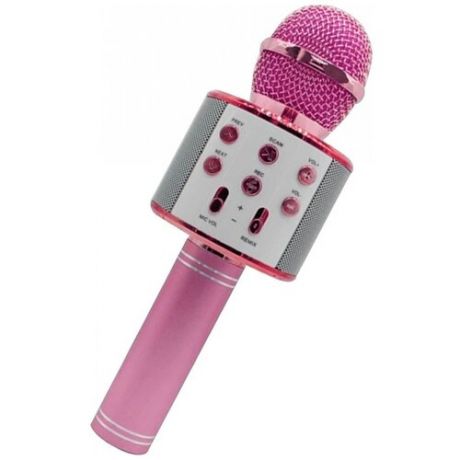 Беспроводной караоке- микрофон WS-858 (розовый)