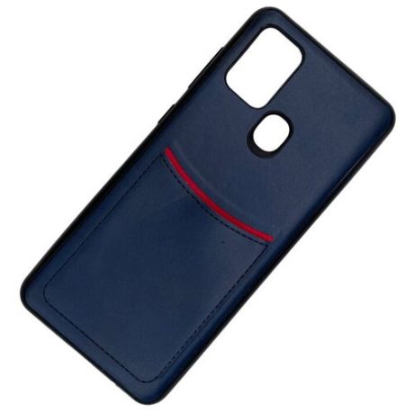 Чехол ILEVEL с кармашком для Samsung A21S темно-синий